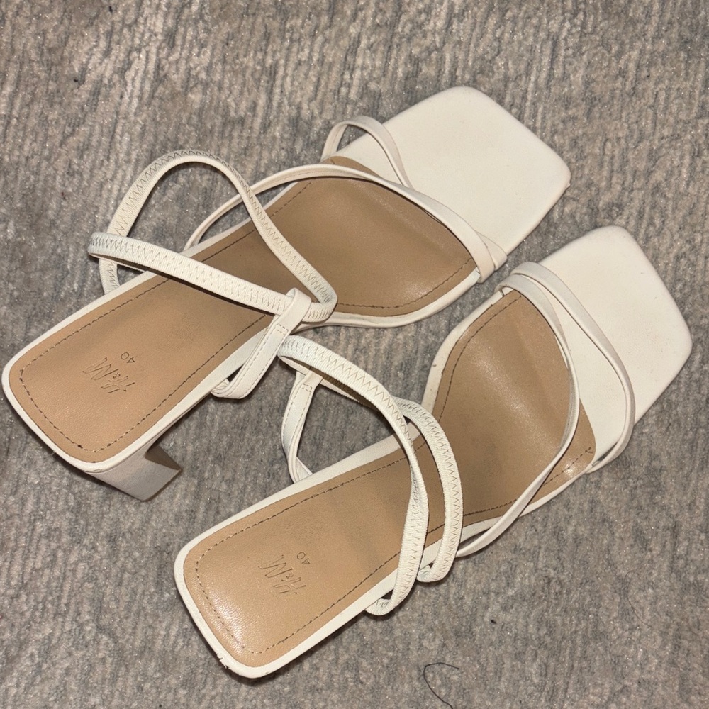 H&M Cream Strappy Heels